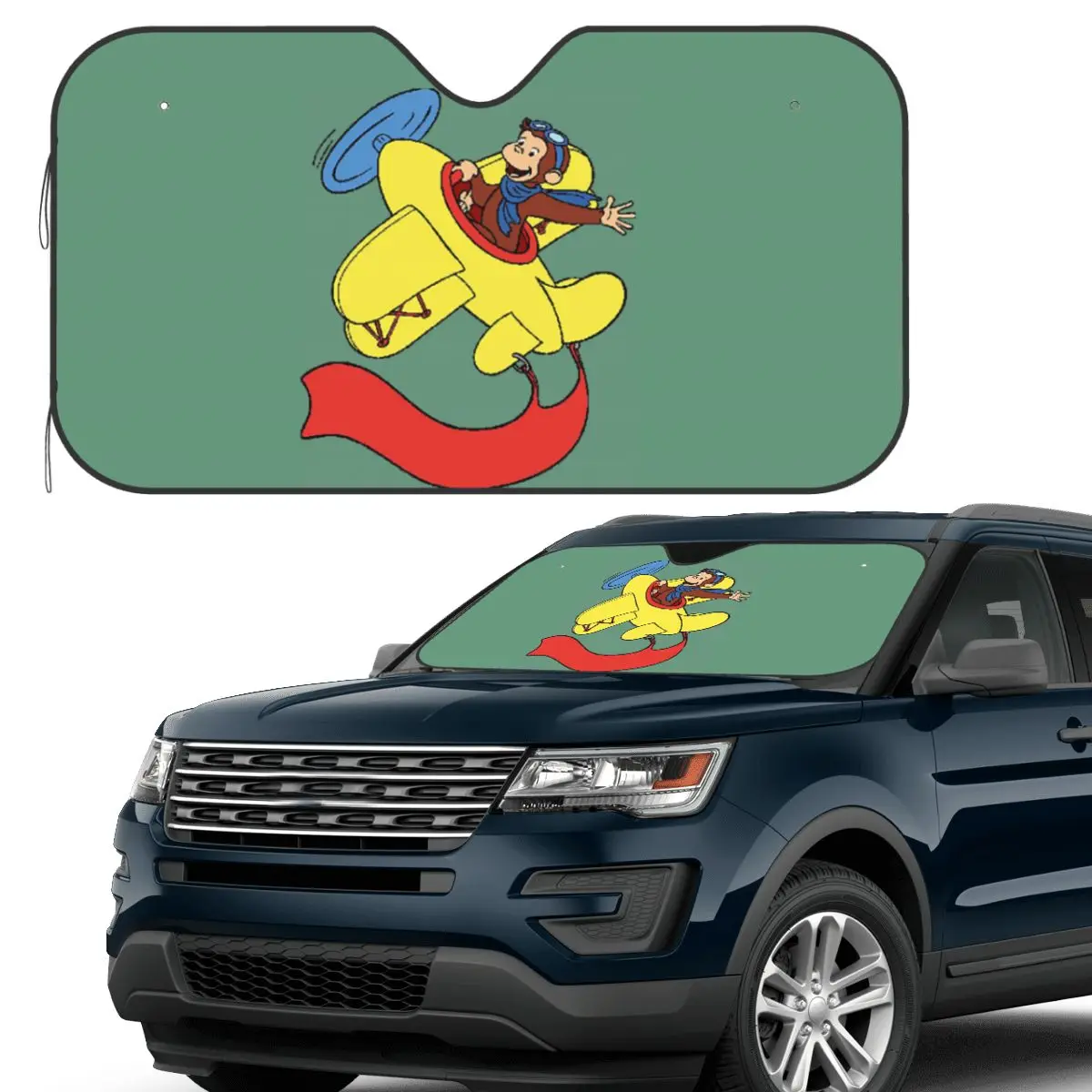 

Любимый Джордж в самолете, солнцезащитный козырек, лобовое стекло автомобиля, переднее лобовое стекло, солнцезащитный козырек, аксессуары, чехлы