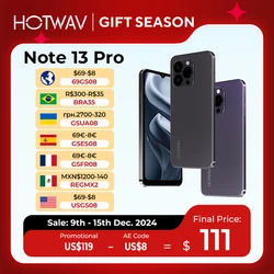 [World Premiere] HOTWAV Note 13 Pro 6.6'' HD+ Android 13 16GB+256GB Octa-Core 50MP NFC 5160mAh 18W Charging Add To Cart&Wishlist