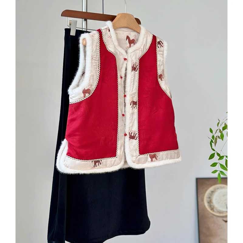 

Двусторонний хлопковый жилет с дизайном на пуговицах, женский топ для похудения больших размеров, модный топ для поездок на работу, подставка