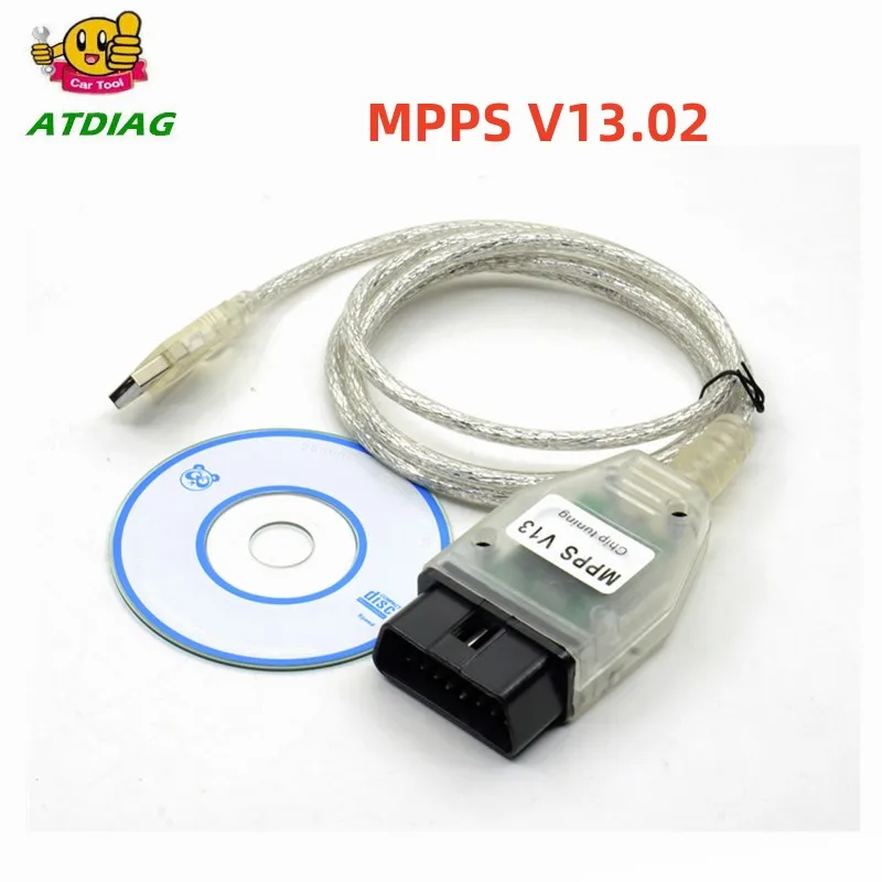 Newst MPPS V13.02 V13 K CAN Flasher Chip Tuning ECU Programmer MPPS V13 Professional Diagnostic Cable For Audi For Ford