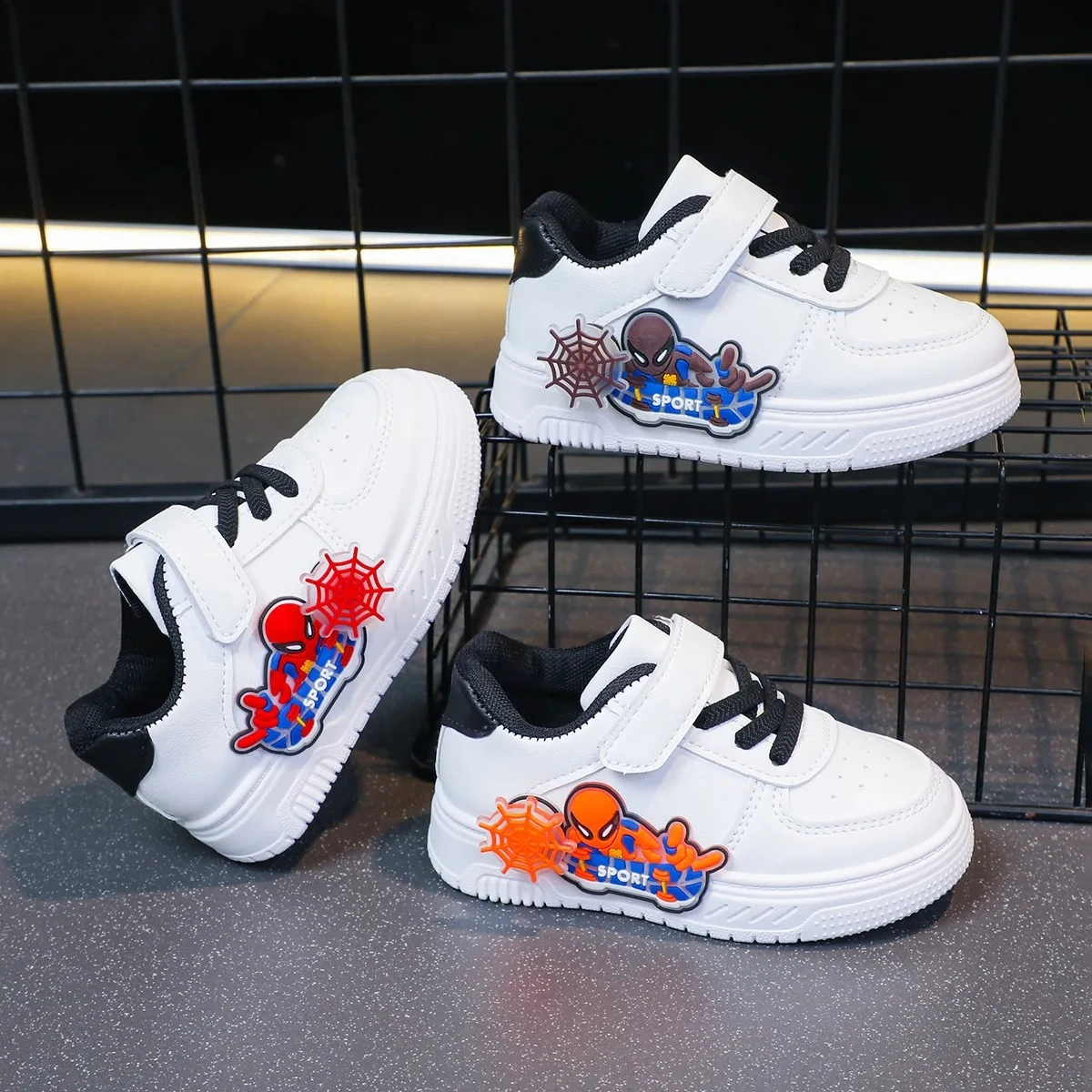 

Boys Low Top White Sneakers, Soft Sole Breathable Waterproof Shoes