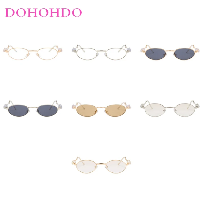 Picture 7: 2026 Trendy Anti-Blue Light Computer Glasses Luxury Rhinestone Metal Small Oval Frame Women Men Optical Eyeglasses Очки Lentes