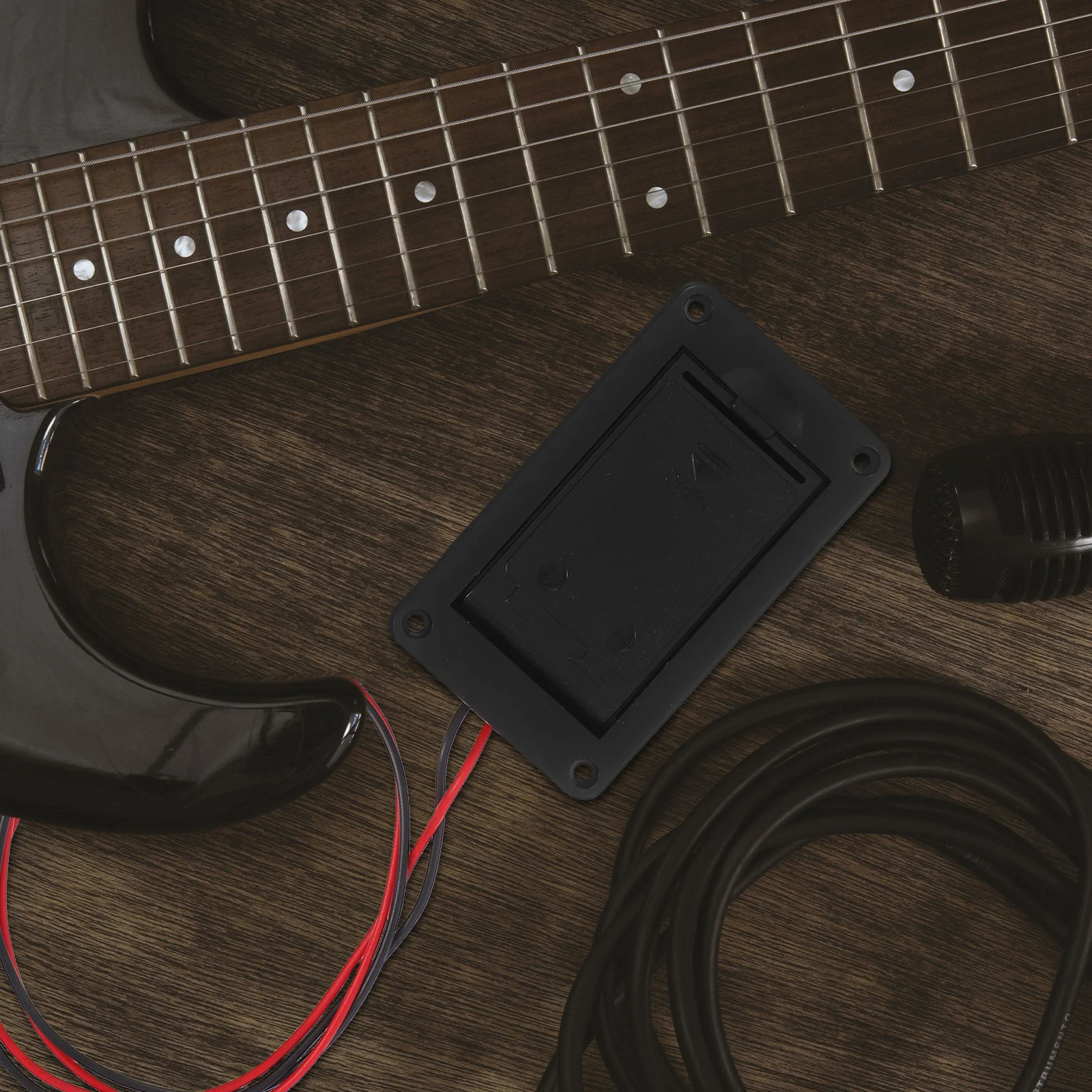 

2pcs Guitar Box: Plastic Holder 2-Pin Connector For Active Bass Acoustic Pickup Lightweight Secure Fit Easy Replacement