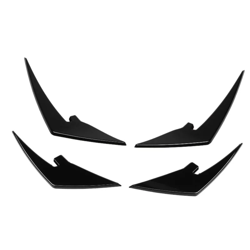 

4 шт., разделитель переднего бампера, плавники из АБС-пластика, легкий передний бампер, спойлер, накладка на корпус для M3 M4 G80 G81 G82 G83, яркий черный