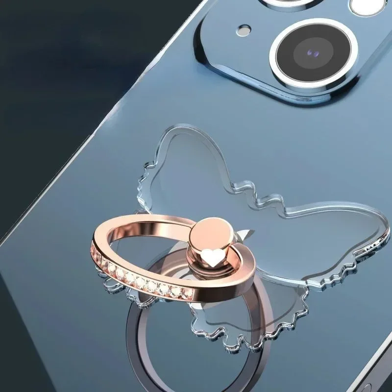 1pcs 유니버설 휴대 전화 홀더 스탠드 손가락 반지 투명 아이폰 12 Xiaomi 삼성 스마트 전화 자동차 마운트 스탠드