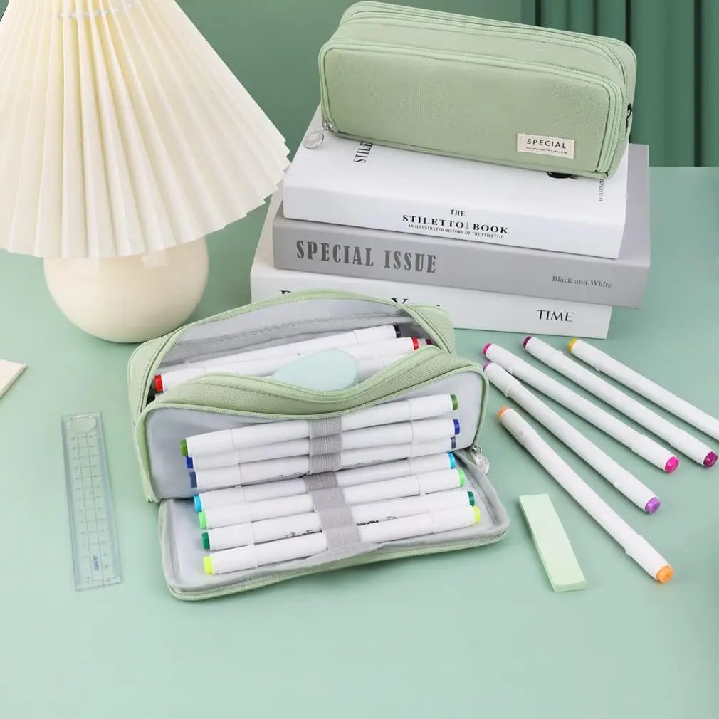 초등학생부터 중학생까지의 학생들을 위한 다기능 필통 견고한 방수 옥스포드 천 학습 책상 정리함