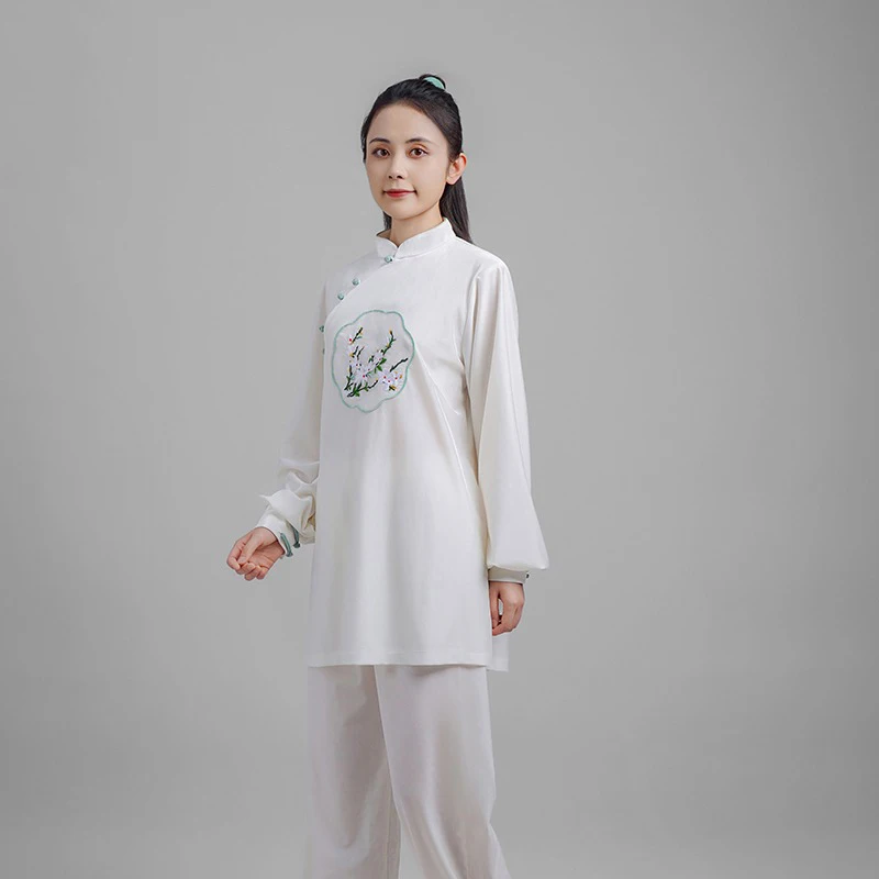 Kun Master verdicken Samt Taichi Uniform elegante Winter Kampfsport Anzug Stickerei Kung Fu Kleidung Taiji für Frauen