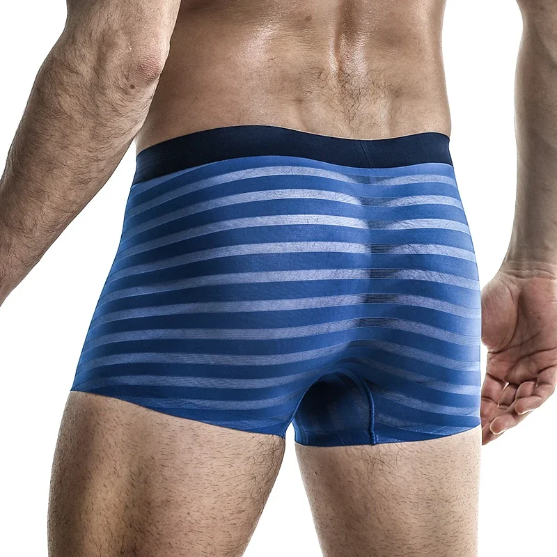 Men's underwear Men's ice silk summer thin boxer shorts without trace Modal four corners breathable antibacterial shorts head