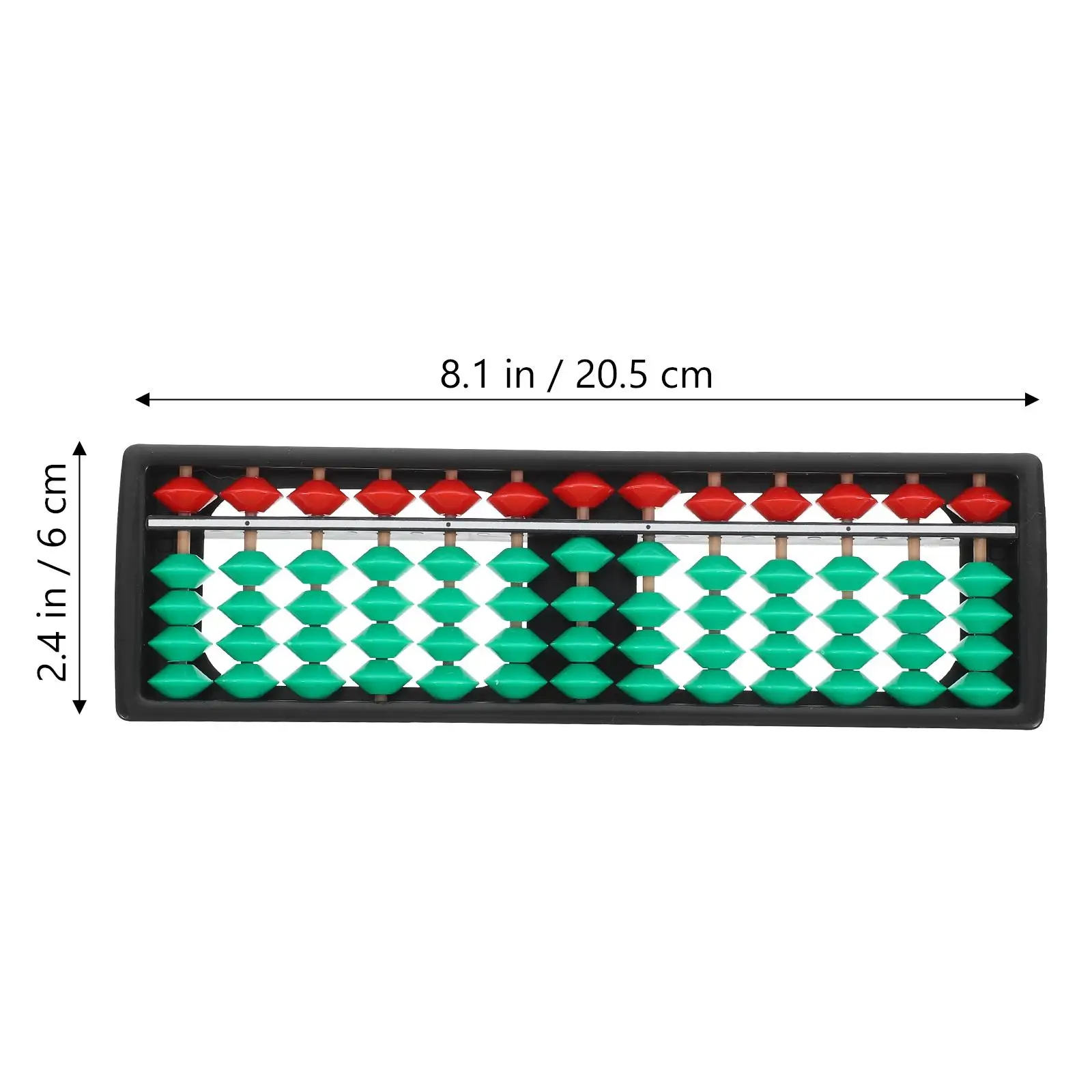 Abaco in plastica portatile da 2 pezzi con 13 aste per sussidi didattici per la matematica, contatore di perline contabili per studenti, giocattolo cinese