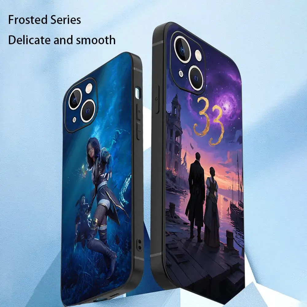 Горячая новинка: Чехол для телефона Clair Obscur Expedition 33 для iPhone 17, 16, 15, 14, 13, 12 Plus, Mini, Pro, Max – Мягкий черный противоударный чехол