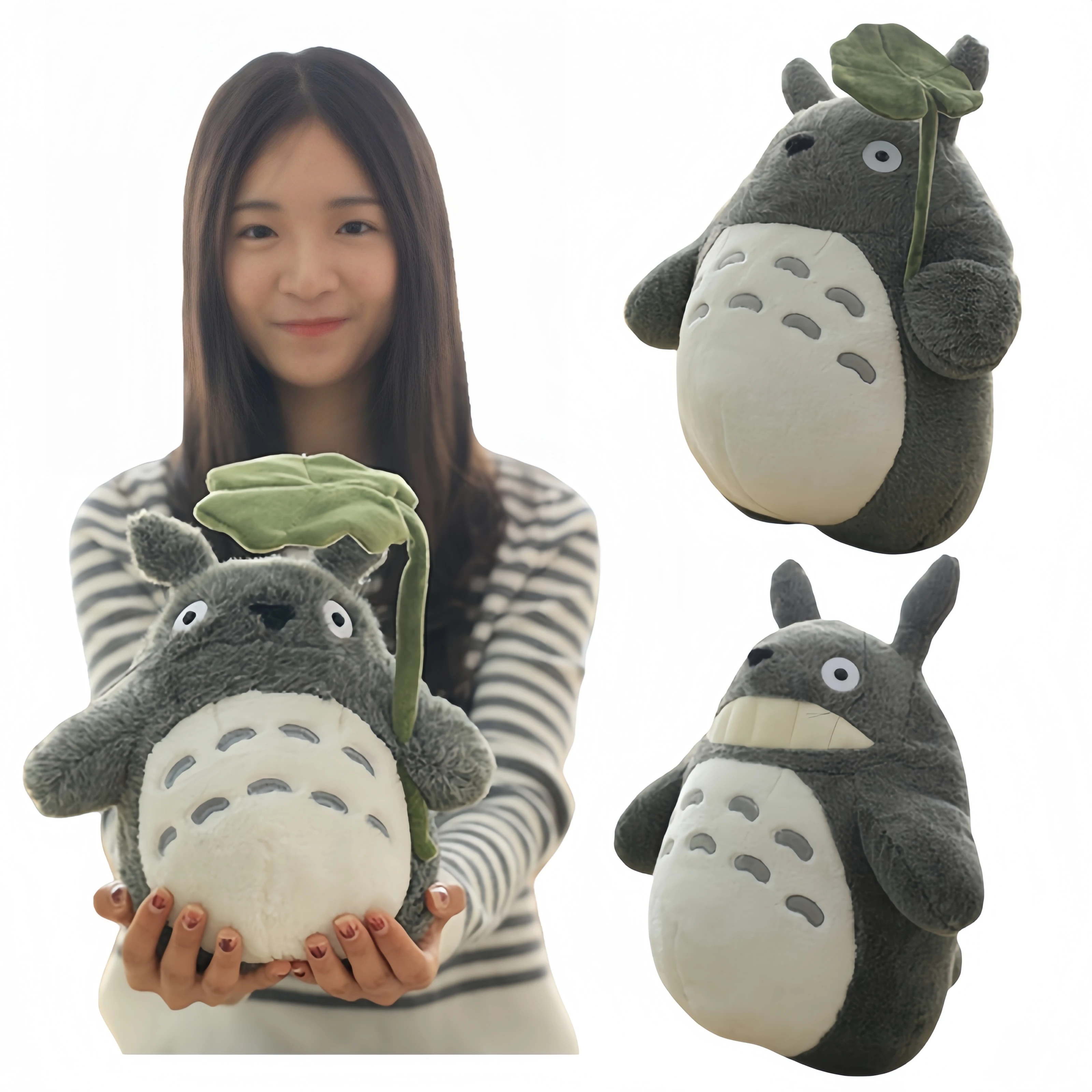 Süße japanische Totoro-Rückenkissen, Totoro-Plüschpuppe, weiche Stofftier-Dekoration mit Kissen, Geburtstagsgeschenke für Kinder und Mädchen