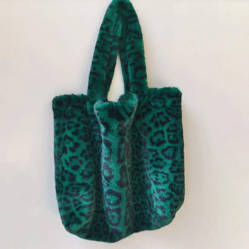 

2025 Winter Luxury Warm Fake Fur Shoulder Bag Plus Size Immitation Mink fur High Quality Women Bag