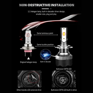 Farlar, sis, farları, LED, Çift, Görüş, Mini, led, 12V, H4, H7, H1, H11, H8, HB3, HB4, H9, H4, H7, 3570, CSP, H7, HB3, h8, 4300K, 6500K, 8000K, Adet, 2 Toyota'nın kıyafetlerinin 6 büyük satışı - №4