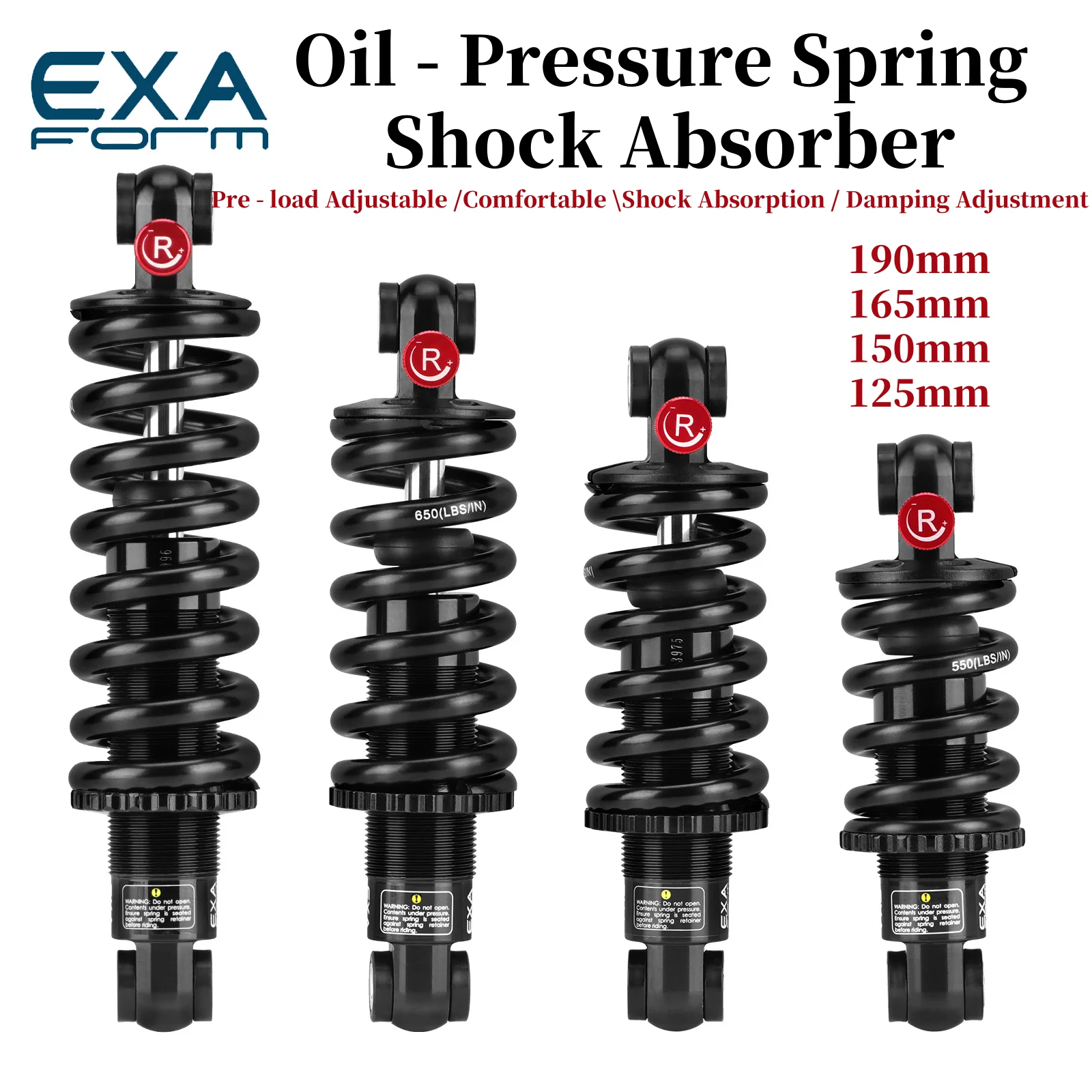 

KS EXA 291R Shock Absorber Adjustable Damping Hydraulic Rear Shocks for MTB Electric Scooter Motocycles Parts