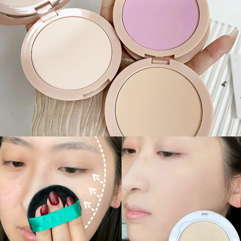 Oil Control Brightening Makeup Powder Matte Lasting Moisturizing Press Powder Waterproof Light Breathable Setting Loose Powder