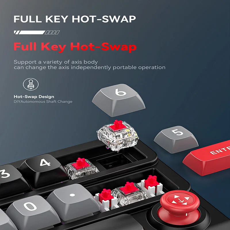 Imagem -05 - Rocker Knob Programming Macro Custom Keyboard Rgb Backlight Wired Programmable Gaming Keyboard Full Hot Swappable Key
