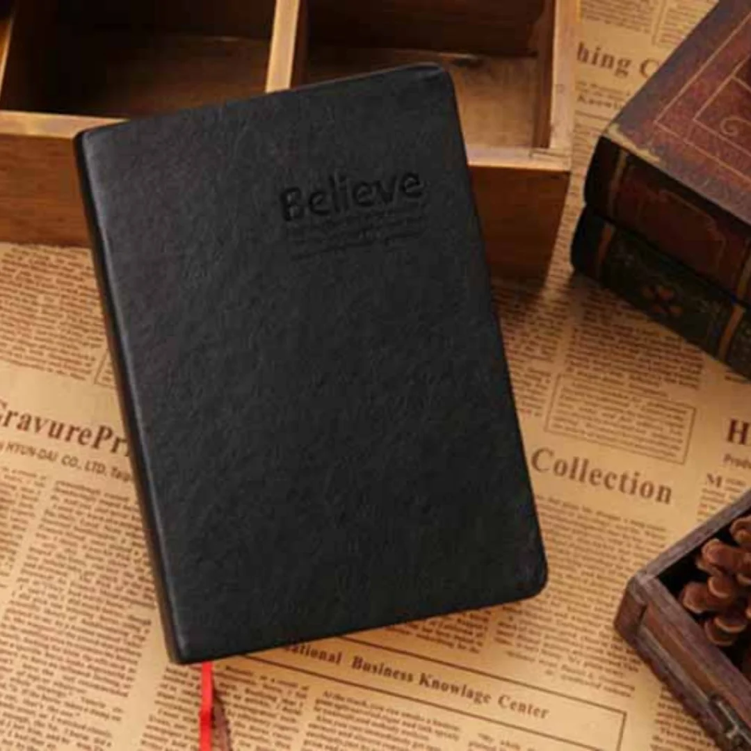Cuaderno con cubierta de la Biblia gruesa Vintage, libro diario en blanco, diarios de papel Zakka Retro, Agenda, planificador, Bloc de notas, papelería, suministro de regalo