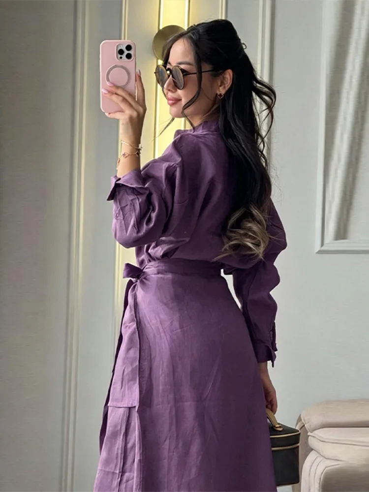 Spitzenrock, Hemd, weit geschnittene Hose, 3-teiliger Anzug für Damen, elegante Bluse mit Reverskragen, langen Ärmeln und Einreiher, Old-Money-Outfit – Detail 24