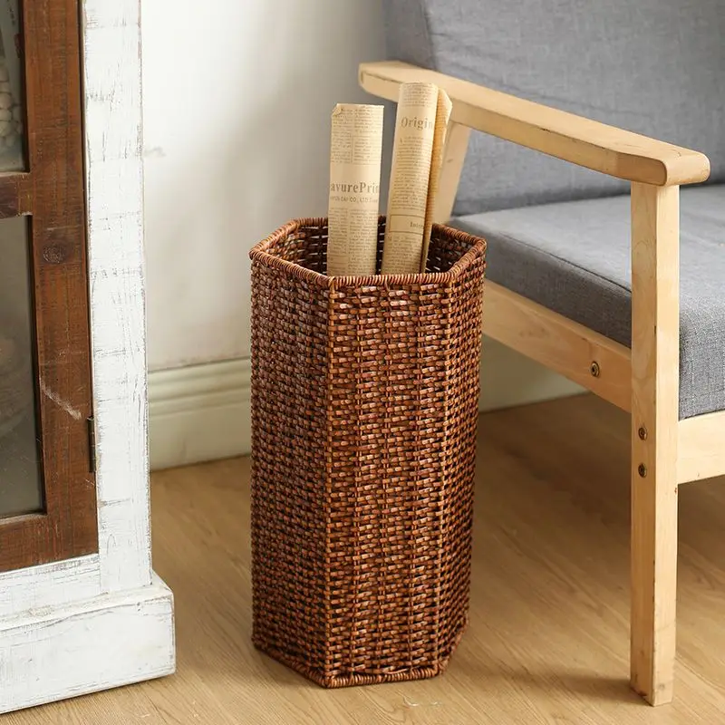 Home Umbrella Stands Living Room Storage Wall Side Umbrella Holder Vintage Long Umbrella Holder with Base Entrance Decoration