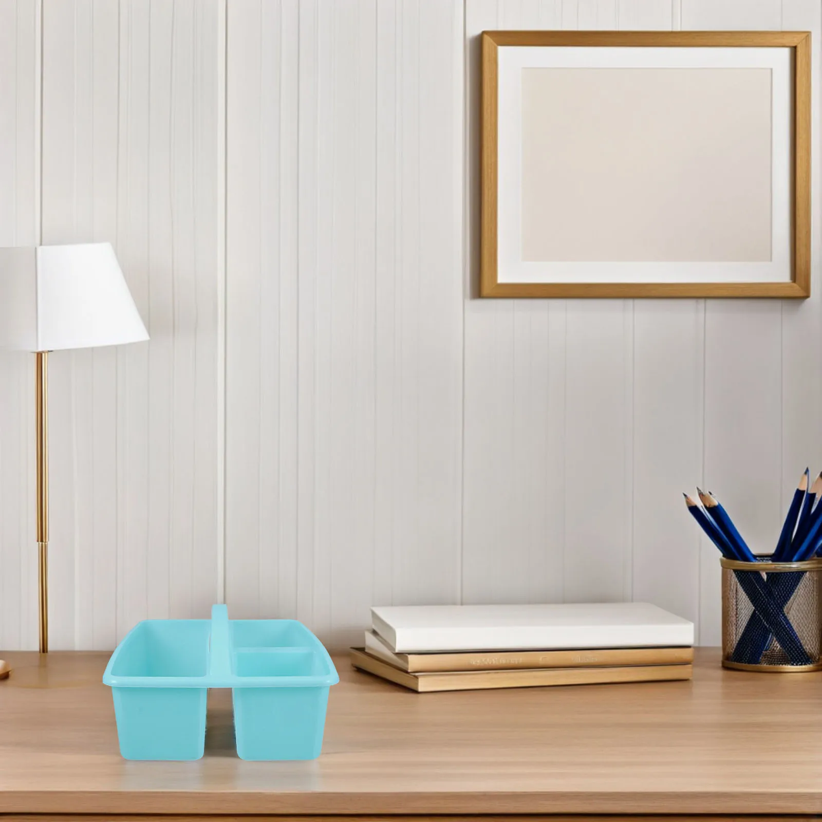 

Многофункциональная корзина для хранения с 12 сетками, портативная ручка для художественных принадлежностей, канцелярских принадлежностей, классов, домашнего офиса, школы