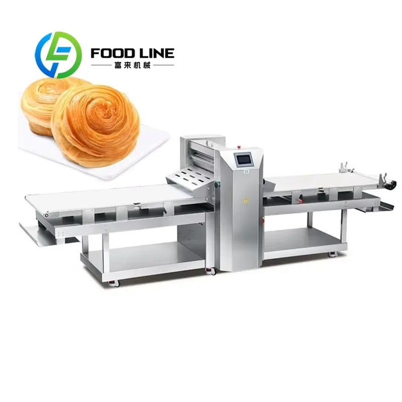 

Continuous Pastry Big Capacity Molder Blade Precise Dough Leveler Dough Shape Cutter Machine