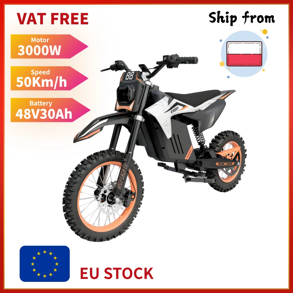 FREEBOY Y88 Elektrofahrrad 50 km/h Geschwindigkeit 48V 30Ah Akku 50 km Reichweite 14-Zoll-Reifen 3000W Motor für Erwachsene und Jugendliche ab 14 Jahren für Geländefahrten