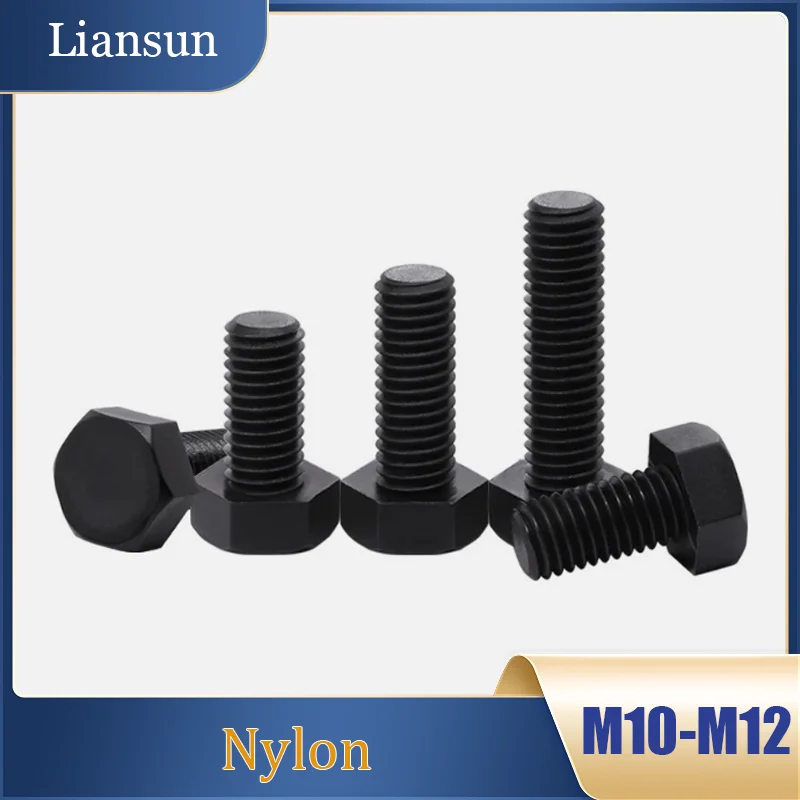 

Black Nylon Hexagon Head ScrewsM10M12 Plastic External Hexagon Head Bolts Black Plastic Hexagon Bolts Plastic Thermal Insulation