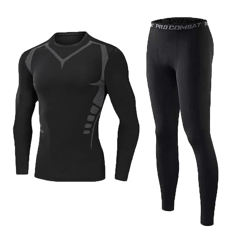 Men's thin, tight-fitting running suit for spring and summer 2026, quick-dry, breathable, long-sleeved fitness sportswear