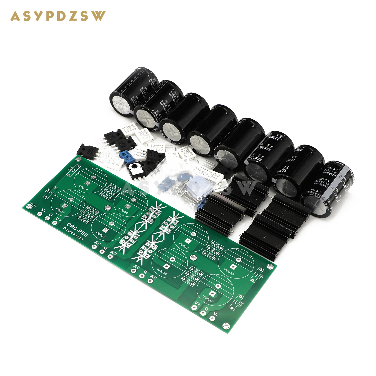 CRC-PSU classe a amplificador schottky mbr60200pt + 22000uf 35v tampas retificador filtro fonte de alimentação kit diy/placa acabada