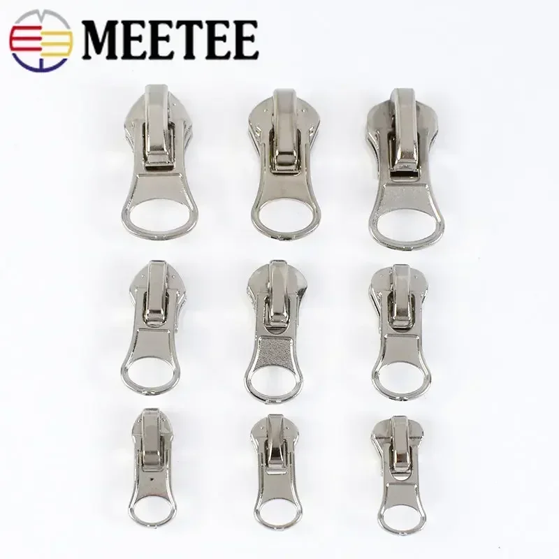 10/20Pcs 3# 5# 8# Zipper Slider for Metal Nylon Resin Zip Auto Lock Zippers Puller Clothing Zips Repair Kit Sewing Accessories