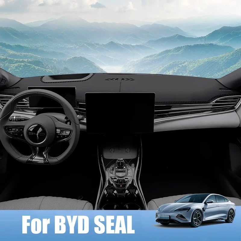 

For BYD Seal EV 2023 2024 2025 Car Leather Dashboard Pad Trim Cover Instrument Sun Protection Mat Anti-UV Carpet Accessories
