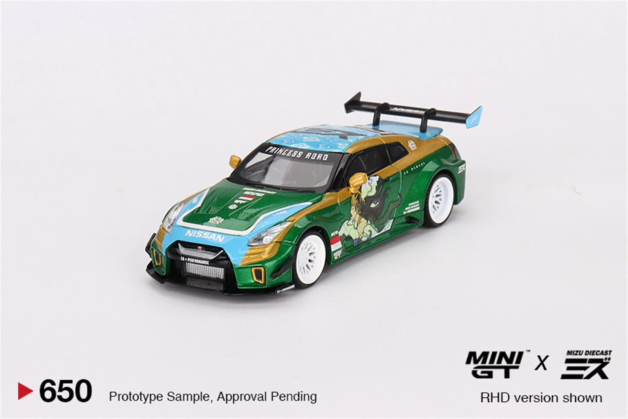 TSM MINIGT MGT 1:64 Nissan 35GT-RR S15 modelo de coche estático fundido a presión de aleación, regalo para niños, colección de juguetes, decoración de habitación de reparación