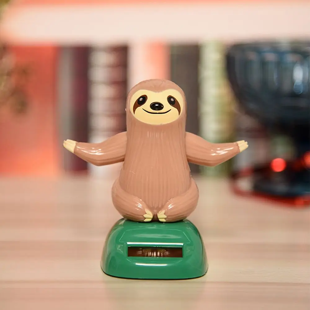 New Gift Car Ornament Solar Powered Dancing Sloth Model Sloth Doll Shaking Hand Sloth Toy