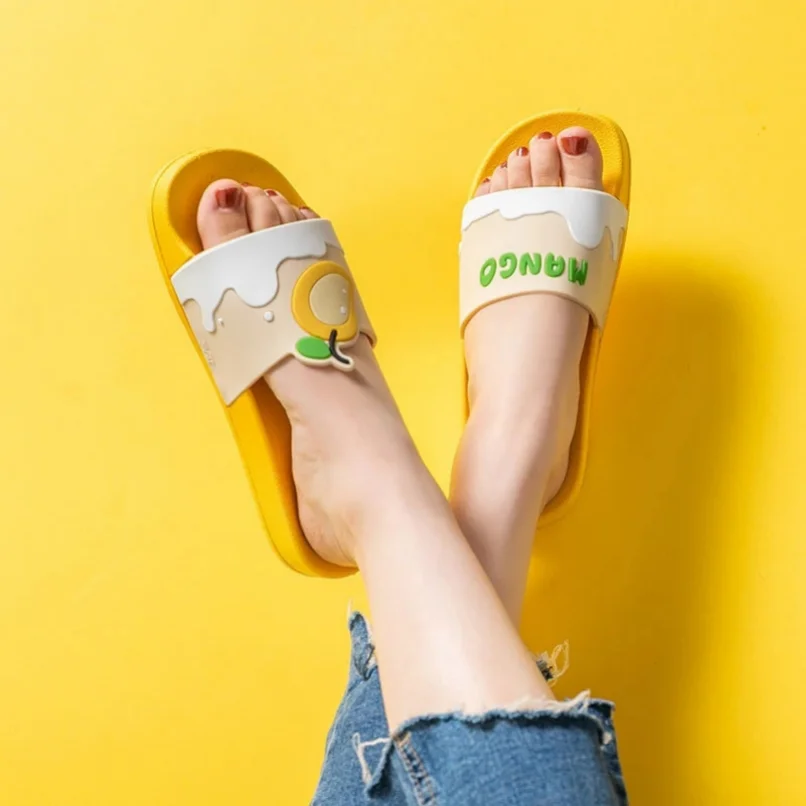 Home Slipper Women Cute Avocado Fruit Cloud Sandals Summer Flip Flops Beach Slides Men Male Casual House Shoes Flat Female Thick