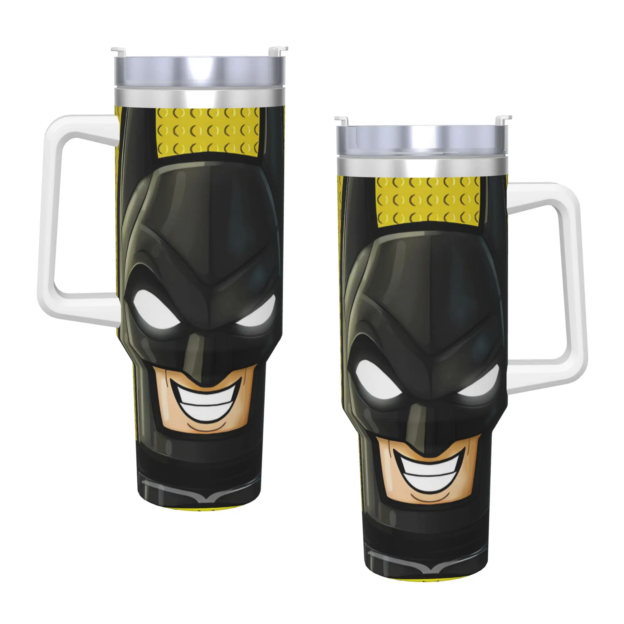 Stainless Steel Tumbler B-Batmans Cartoon Mugs Cup With Straws 3D Travel Hot Drinks Water Bottle Insulated 40oz Thermal Cups view 2