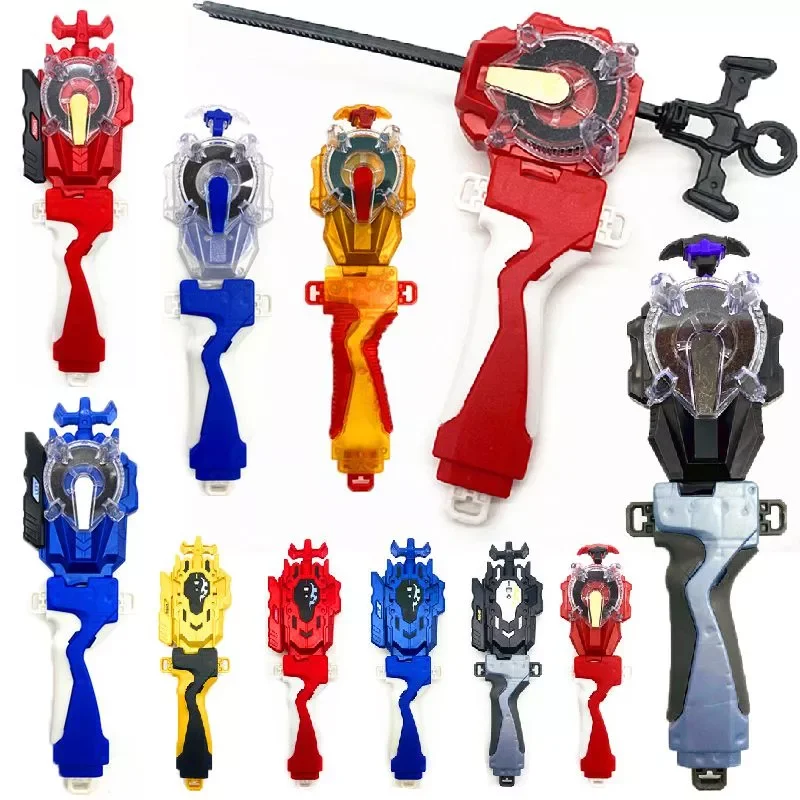 Burst Sparking Grip Handle Bey L / R String Ruler Launcher Superking Spinning Top Gyroscope Toys for Children Birthday Gifts