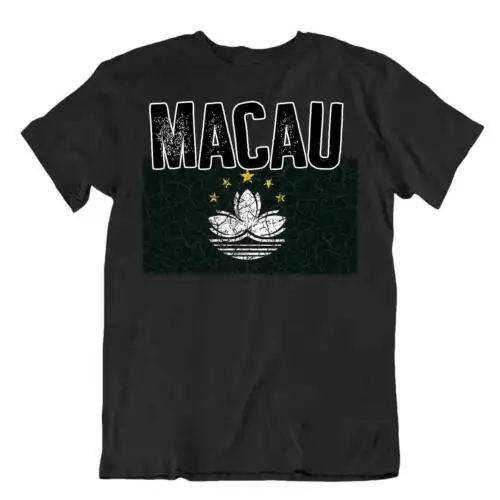 Flag T-Shirt Macau Fashion Country Souvenir Gift Tee Pride logo