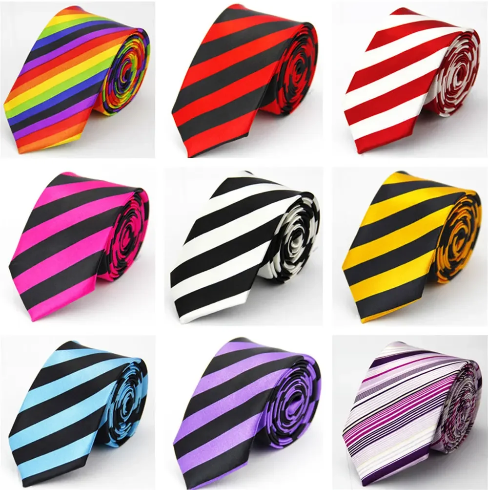 

Narrow Ties for Men Women 5cm (2") Skinny Wedding Black Blue Red White Purple Green Gray Striped Piano Skull Slim Necktie