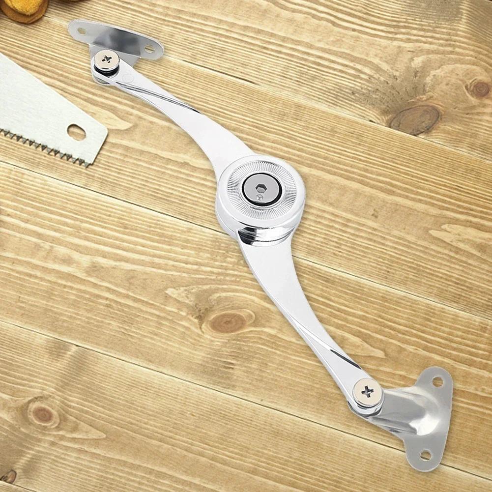 Lid Lift Up Stay Buffer Damper Folding Hinges Lid Stays with Soft Close Adjustable Stop in Any Position for Wardrobe Cabinet