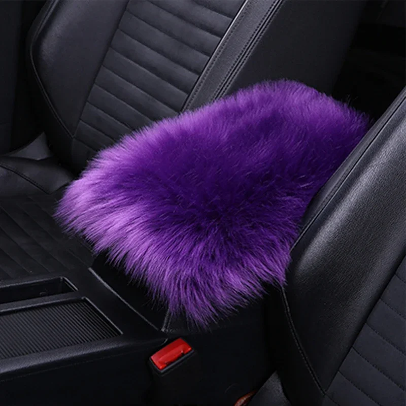 Hot New Car Armrest Cover Warm Fur Plush Fluffy Auto Center Console Box Pad Covers Universal Car Accessories Interior