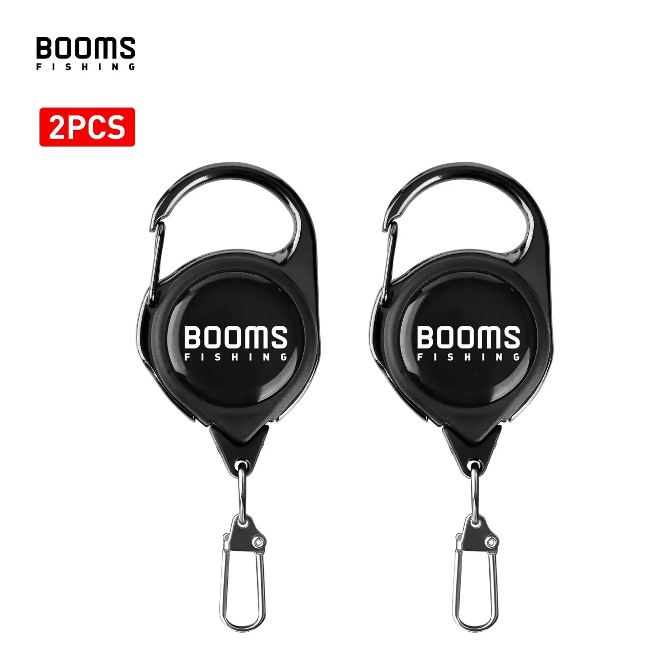 

Heavy-Duty Retractable Key Holder – 2pcs Stainless Steel Zinger for Fishing Pliers, Scissors, ID Badges & Outdoor Gear