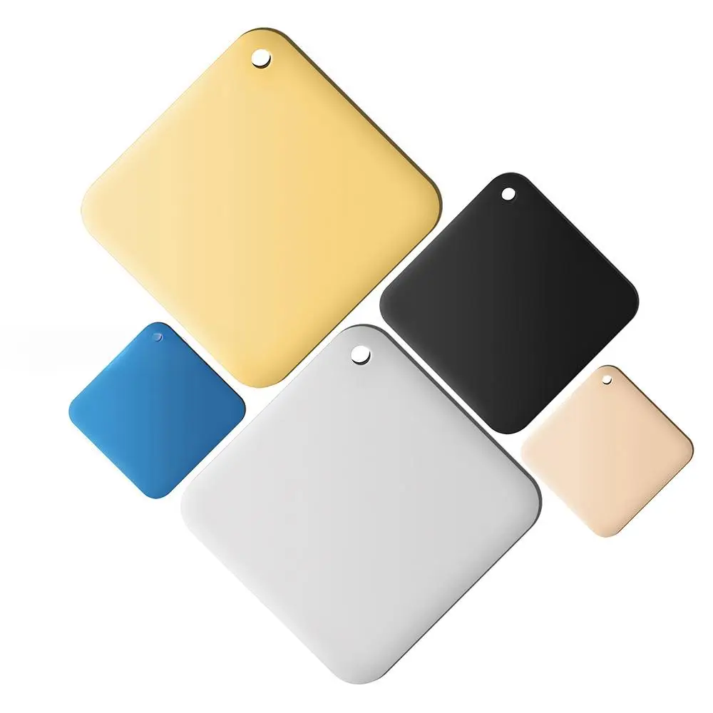 10pcs/lot 20/25/30/35mm Stainless Steel Square Charms Jewelry Blank Pet ID Tags Pendant For Engraved Making Mirror Polishing