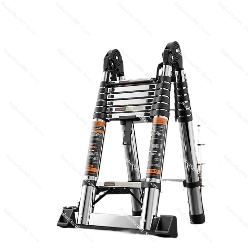 

Electric Tool 1.7M*1.7M 2.1m*2.1m Household Folding Multi functional Ladder Thickened Portable Outdoor Engineering Ladder