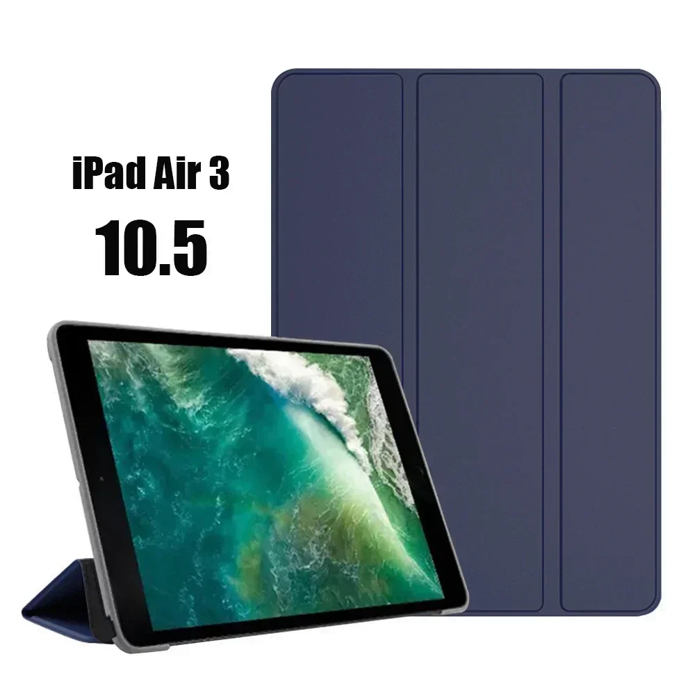 غطاء لوحي من الجلد الصناعي ، حافظة لجهاز Apple iPad Air 3 Pro ، مع الجيل الثالث A2153 ، A2123