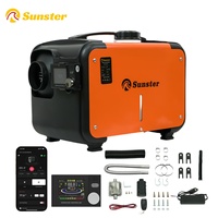 Sunster 12V&24V&110-240V AC&DC Universal 8KW Diesel Air Heater Parking Heater w/bluetooth App&LCD&Timing function For Car RV