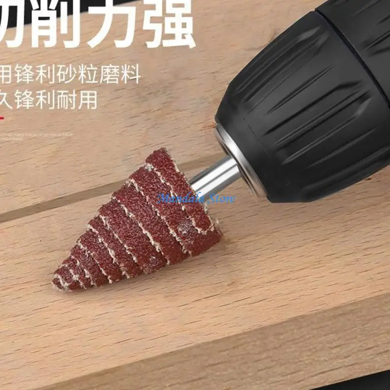 

U2JC 5pcs Cone Abrasive Sandpaper Flap Wheel for Grinding and Polishing