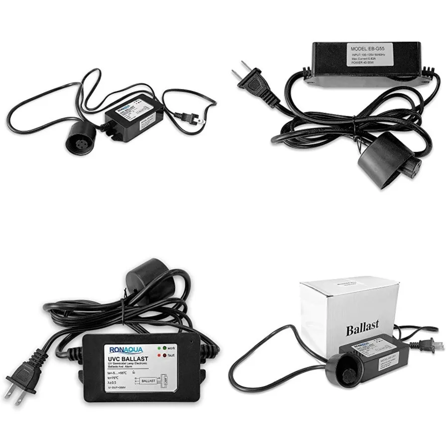 

RONAQUA 100-120V 55W Electronic Ballast for 12GPM UV Water Sterilizer with Four Prong Connection to Lamp and Green/Red Indicato