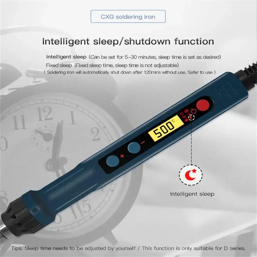 CXG D60W/D90W/D110W CXG 936D Electric Soldering Iron LCD Digital Display Sleep Function Welding Tool Pluggable Heating Element