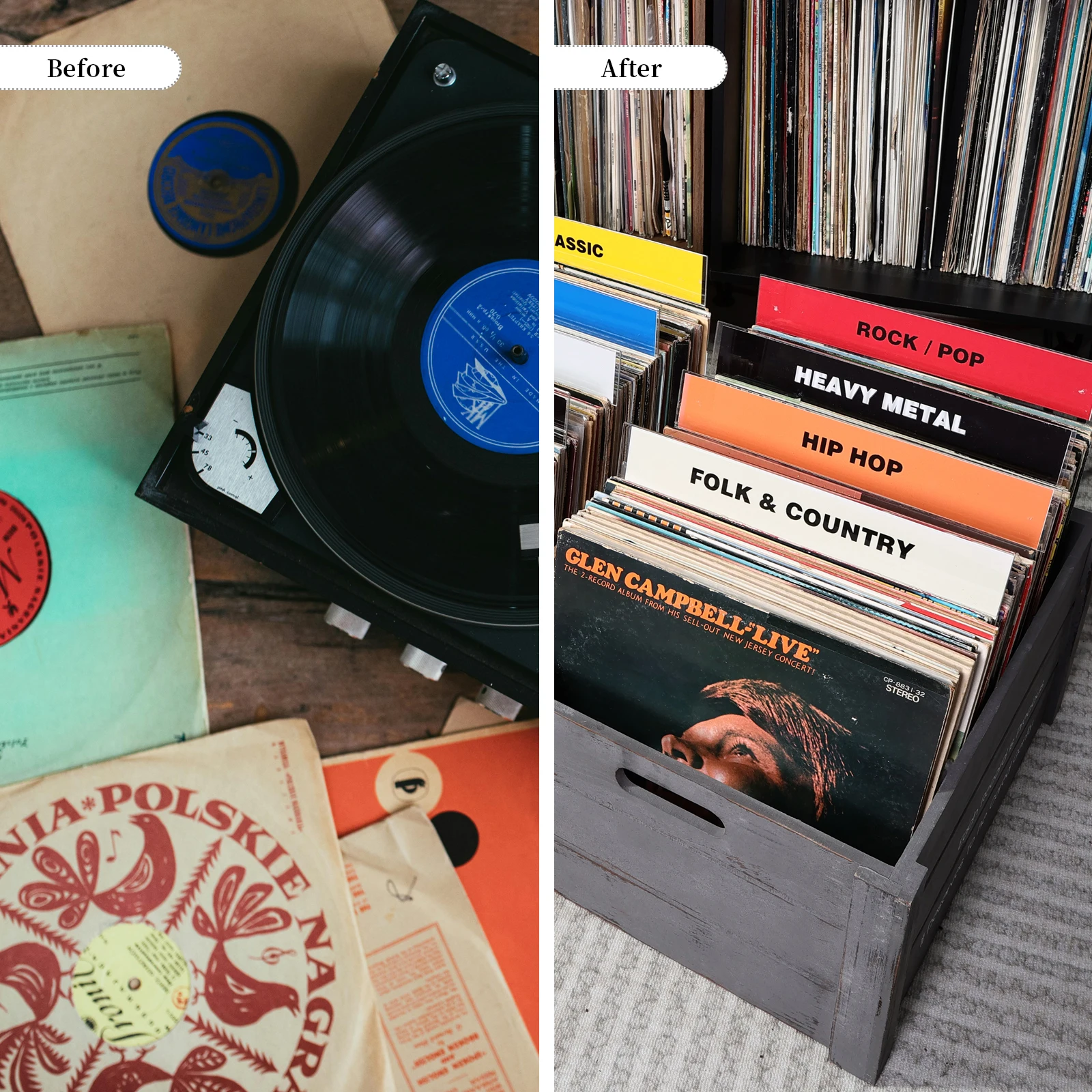 حار 12 بوصة سجل فواصل المنظم تبويب الاكريليك بطاقات تخزين LP منظمة تصنيف بطاقة شفافة الفينيل مؤشر العلامة