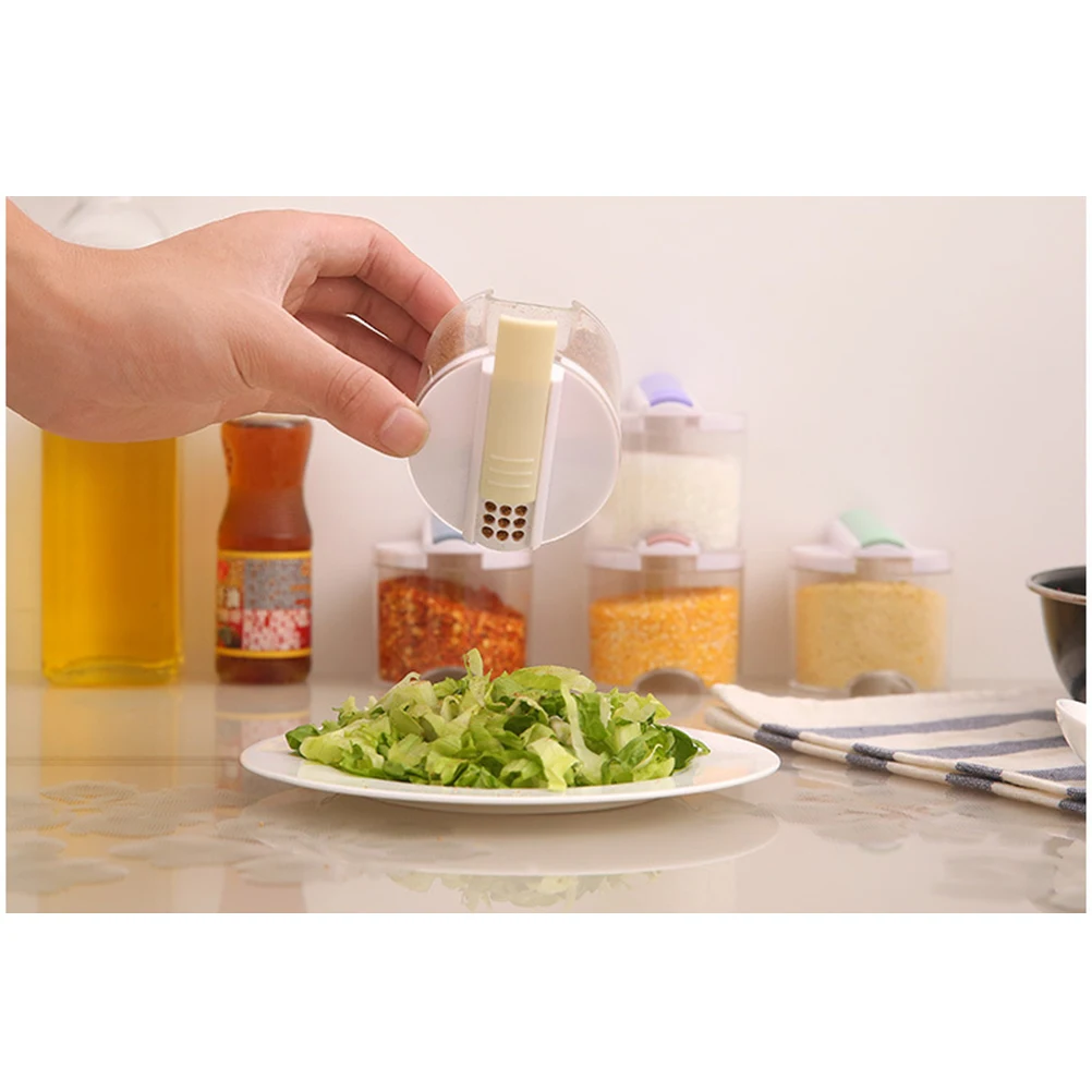 

5Packs Seasoning Shaker Multi Transparent Condiment Storage Airtight Lids Durable Rustless Kitchenware Seasoning Dispenser